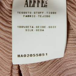 Pre Owned Moschino Cheap and Chic Beige Light pink Embellished Silk Chiffon Top M