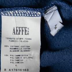 Pre Owned Moschino Cheap and Chic Navy Blue Velvet Zip Front Jacket M