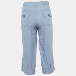 Moschino Cheap and Chic Light Blue Cotton Capri Pants M