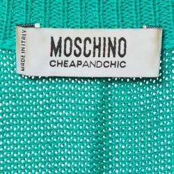 Moschino Cheap & Chic Green Beaded Detail Cardigan L