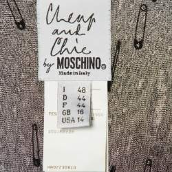 مملوكة مسبقًا Moschino Cheap and Chic Black Pinned Rayon Sleeveless Blouse M