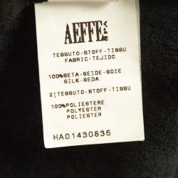 Pre Owned Moschino Cheap and Chic Black Studded Satin & Faux Leather Maxi Skirt M