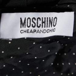مملوكة مسبقًا Moschino Cheap and Chic Black Floral Pattern Wool Blend Mini Dress S