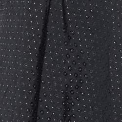 مملوكة مسبقًا Moschino Cheap and Chic Black Floral Pattern Wool Blend Mini Dress S