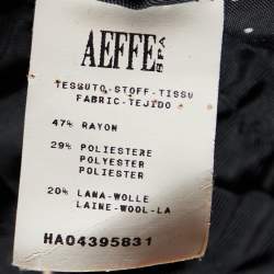 مملوكة مسبقًا Moschino Cheap and Chic Black Floral Pattern Wool Blend Mini Dress S