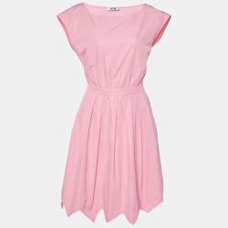 Pre Owned Moschino Cheap and Chic Pink Cotton Blend Sleeveless Dress M