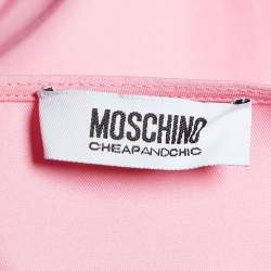 Pre Owned Moschino Cheap and Chic Pink Cotton Blend Sleeveless Dress M