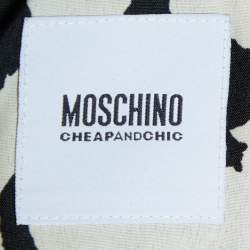 Pre Owned Moschino Cheap and Chic Red Tweed Embellished Jacket M