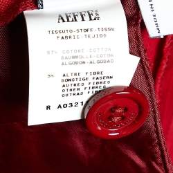 Pre Owned Moschino Cheap and Chic Red Cotton Straight Fit Trousers M