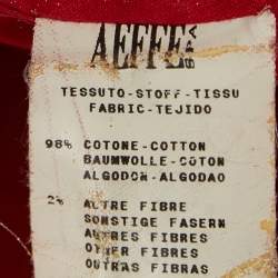 Pre Owned Moschino Cheap and Chic Black Floral Applique Cotton Blazer M