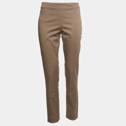 Moschino Cheap and Chic Brown Cotton Skinny Trousers M