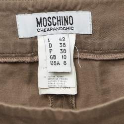 Moschino Cheap and Chic Brown Cotton Skinny Trousers M