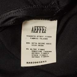 Pre Owned Moschino Cheap and Chic Black Lace Collar Satin Blouse M