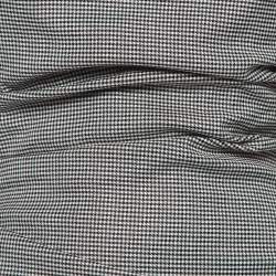 Pre Owned Moschino Cheap and Chic Monochrome Houndstooth Wool Blend Ruched Midi Dress M