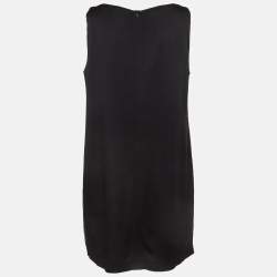 Pre Owned Moschino Cheap and Chic Black Statue Of Liberty Printed Crepe Mini Dress S