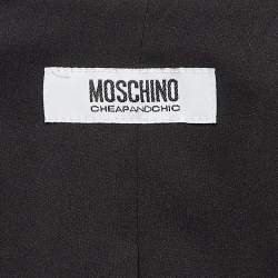 Pre Owned Moschino Cheap and Chic Black Gabardine Blazer Mini Dress S