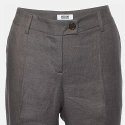 Moschino Cheap and Chic Brown Linen Flared Trousers M