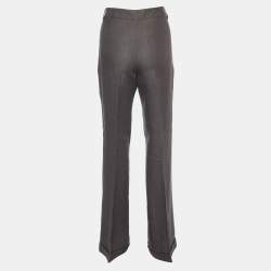 Moschino Cheap and Chic Brown Linen Flared Trousers M