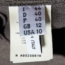 Moschino Cheap and Chic Brown Linen Flared Trousers M