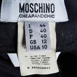 Pre Owned Moschino Cheap and Chic Black Cotton Tailored Trousers M