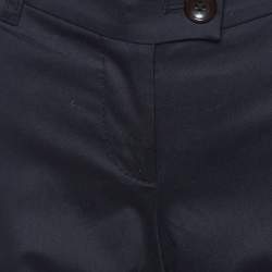 Pre Owned Moschino Cheap and Chic Black Cotton Tailored Trousers M