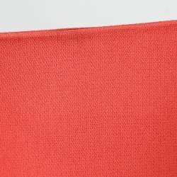 Pre Owned Moschino Cheap and Chic Red Chiffon Corsage Rose Detail Shift Dress S