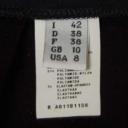 Pre Owned Moschino Cheap and Chic Black Jersey Pleated Pencil Skirt M