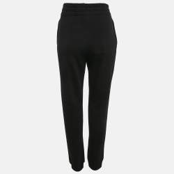 Moschino Couture Black Logo Print Cotton Knit Joggers M