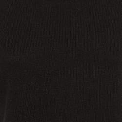 Moschino Couture Black Cashmere Belted Cuff Detail Jumper L