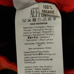 Pre Owned Moschino Couture Black/Orange Teddy Applique Cotton Sweatpants XS