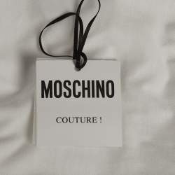 Pre Owned Moschino Couture White Printed Jersey T-Shirt L