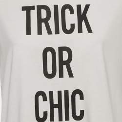 Pre Owned Moschino Couture White Printed Jersey T-Shirt L