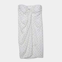 Pre Owned Moschino Couture White Stud Embellished Terry Cotton Strapless Towel Dress S