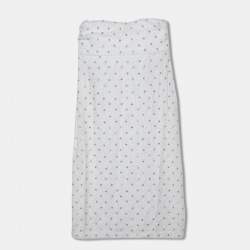 Pre Owned Moschino Couture White Stud Embellished Terry Cotton Strapless Towel Dress S
