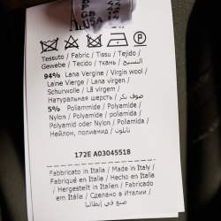 مملوكة مسبقًا Moschino Couture Military Green Wool Contrast Detail Pocket Shorts L