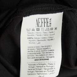 Pre Owned Moschino Couture Black Floral Logo Print Oversized T-Shirt L