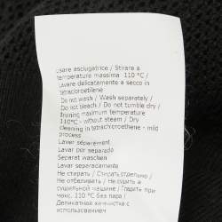 Pre Owned Moschino Couture Black Teddy Intarsia Mesh Sheer Sweatshirt S