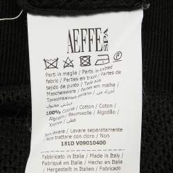 Pre Owned Moschino Couture Black Teddy Intarsia Mesh Sheer Sweatshirt S