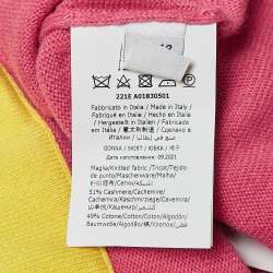 Pre Owned Moschino Couture Pink Embroidered Knit Mini Skirt M