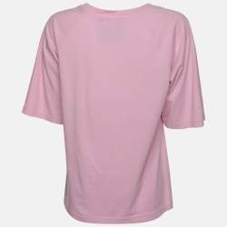 Moschino Couture Pink Face Embroidered T-Shirt S