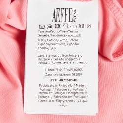 Moschino Couture Pink Logo Print Jersey T-Shirt M