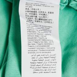 Pre Owned Moschino Couture Green Logo Embroidered Cotton T-Shirt Dress M