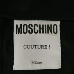 Moschino Couture Black Crepe Sleeveless Short Dress M