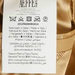 Moschino Couture Dark Beige Mirror Work Embroidery Cotton Blend Trench Coat XL