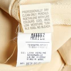 Moschino Couture Light Beige Wool & Silk Tapered Trousers M