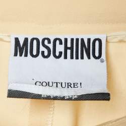 Moschino Couture Light Beige Wool & Silk Tapered Trousers M