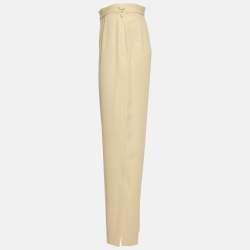 Moschino Couture Light Beige Wool & Silk Tapered Trousers M