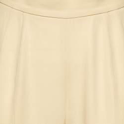 Moschino Couture Light Beige Wool & Silk Tapered Trousers M