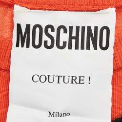 Moschino Couture X Looney Tunes Orange Intarsia Wool Sweater XS