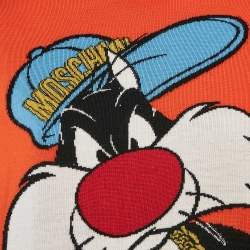 Moschino Couture X Looney Tunes Orange Intarsia Wool Sweater XS